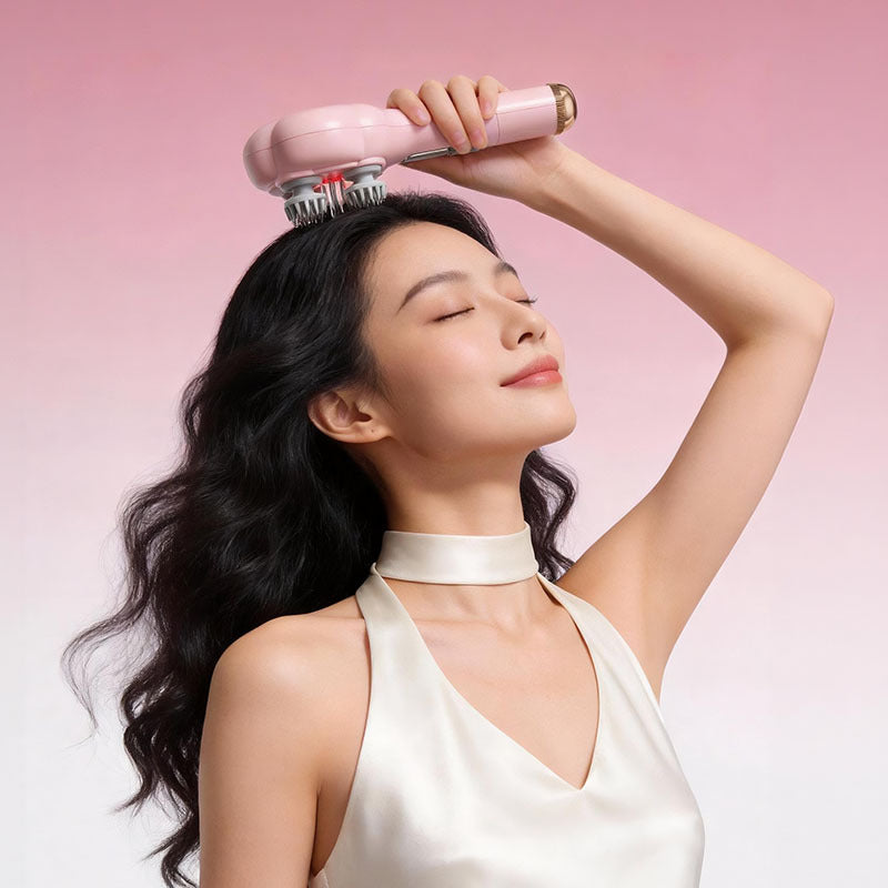 Cat Paw Air Cushion Massage Comb, Portable Kneading Hair Brush with Cleaning Function, Practical Gift